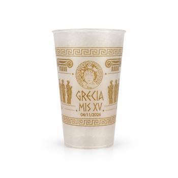 Vasos reutilizables glitter premium